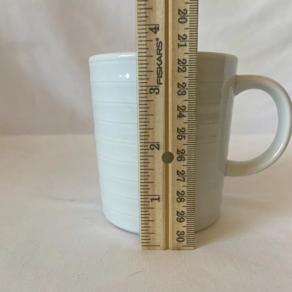(4) Crate&Barrel white mugs